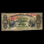 Canada, Exchange Bank of Canada, 10 dollars <br /> 1 novembre 1872