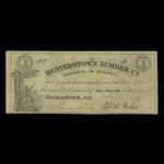 Canada, Hunterstown Lumber Co., 1 dollar <br /> 18 juillet 1873