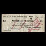 Canada, Ville de Jonquière, 5 cents <br /> 16 mai 1937