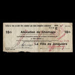 Canada, Ville de Jonquière, 10 cents <br /> 28 avril 1936
