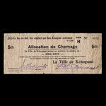Canada, Ville de Kénogami, 5 cents <br /> 6 juillet 1936
