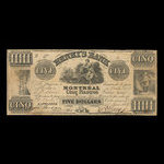 Canada, Henry's Bank, 5 dollars <br /> 27 juin 1837