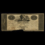Canada, Bank of Canada, 5 dollars <br /> 1 octobre 1818