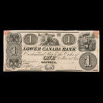 Canada, Lower Canada Bank, 1 dollar : 1838