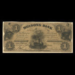 Canada, Molsons Bank, 1 piastre <br /> 1 octobre 1855