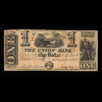 Canada, Union Bank, 1 dollar <br /> 1 août 1838