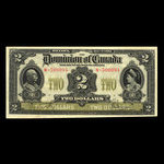 Canada, Dominion du Canada, 2 dollars <br /> 2 janvier 1914