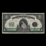 Canada, Dominion du Canada, 1 dollar <br /> 17 mars 1917