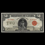 Canada, Dominion du Canada, 2 dollars <br /> 23 juin 1923