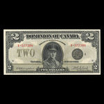 Canada, Dominion du Canada, 2 dollars <br /> 23 juin 1923