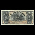 Canada, Dominion du Canada, 1 dollar <br /> 31 mars 1898