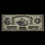 Canada, Dominion du Canada, 1 dollar <br /> 1 juillet 1870