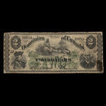 Canada, Dominion du Canada, 2 dollars <br /> 1 juillet 1870