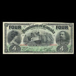Canada, Dominion du Canada, 4 dollars <br /> 2 janvier 1902