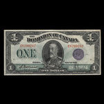 Canada, Dominion du Canada, 1 dollar <br /> 2 juillet 1923