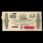 Canada, Gouvernement de l'Île-du-Prince-Édouard, 5 shillings <br /> 1870