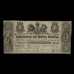 Canada, Province de la Nouvelle-Écosse, 1 livre(anglaise) <br /> 1 juin 1854
