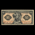 Jamaïque, Canadian Bank of Commerce, 1 livre(anglaise) <br /> 1 mars 1921