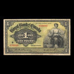 Jamaïque, Banque Royale du Canada, 1 livre(anglaise) <br /> 3 janvier 1938