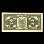 Canada, Dominion du Canada, 2 dollars <br /> 2 juillet 1923