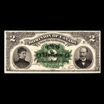 Canada, Dominion du Canada, 2 dollars <br /> 2 juillet 1887