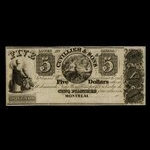 Canada, Cuvillier & Fils, 5 dollars <br /> 1838