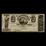 Canada, Cuvillier & Fils, 2 dollars <br /> 1838