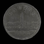 Canada, Traversier Lauzon, 4 pence <br /> 1821