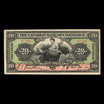Trinité, Canadian Bank of Commerce, 20 dollars <br /> 1 mars 1921