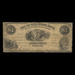 Canada, Summerside Bank of Prince Edward Island, 1 dollar <br /> 2 avril 1866