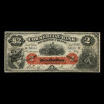 Canada, Commercial Bank of Newfoundland, 2 dollars <br /> 3 janvier 1888