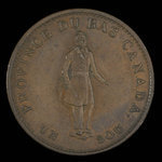 Canada, Banque de Québec, 1/2 penny <br /> 1837
