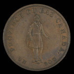 Canada, Banque de Québec, 1/2 penny : 1837