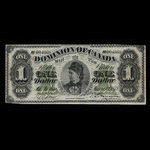 Canada, Dominion du Canada, 1 dollar <br /> 1 juin 1878