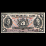 Canada, Dominion Bank, 20 dollars <br /> 1 février 1931