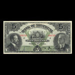 Canada, Banque de Montréal, 5 dollars <br /> 3 novembre 1914