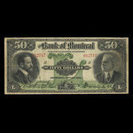 Canada, Banque de Montréal, 50 dollars <br /> 3 novembre 1914