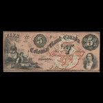 Canada, Colonial Bank of Canada, 5 dollars <br /> 4 mai 1859