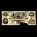 Canada, Bank of the County of Elgin, 10 dollars <br /> 1 août 1856