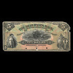 Canada, Merchants Bank of Prince Edward Island, 5 dollars <br /> 2 janvier 1900
