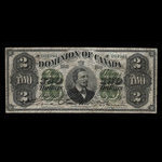 Canada, Dominion du Canada, 2 dollars <br /> 1 juin 1878