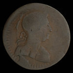 Canada, inconnu, 1/2 penny <br /> 1838