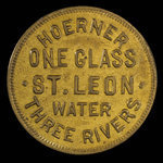 Canada, Hoerner, 1 verre, eau de St. Léon <br /> 1895