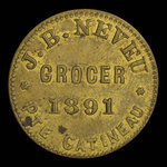 Canada, J.B. Neveu, 12 1/2 cents <br /> 1891