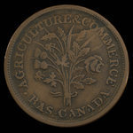Canada, Dexter Chapin, 1 sou <br /> 1838