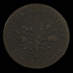 Canada, Banque de Montréal, 1 sou <br /> 1838