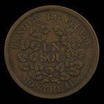 Canada, Banque du Peuple (People's Bank), 1 sou <br /> 1838