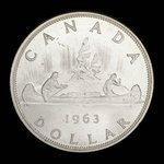 Canada, Élisabeth II, 1 dollar <br /> 1963