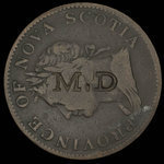 Canada, Province de la Nouvelle-Écosse, 1/2 penny <br /> 1832