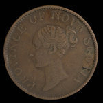 Canada, Province de la Nouvelle-Écosse, 1/2 penny <br /> 1843